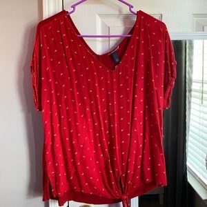 Red blouse